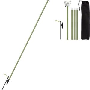 Portable Collapsible Aluminum Lantern Stand for Camping and Fishing