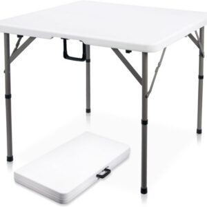 34-Inch Square Folding Card Table with Carry Handle