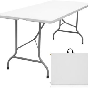 6 Foot Folding Utility Table for Camping, Picnic and Parties