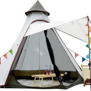 5-6 Person 4-Season Dome Camping Tent with Double Layer