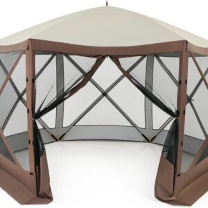 11.5 x 11.5 Ft Pop-Up Gazebo with Netting and Sunshades