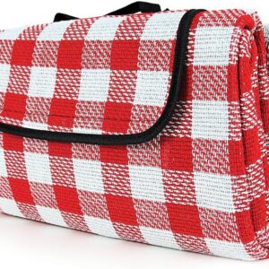 51 x 59 Inch Picnic Blanket with Waterproof Backing