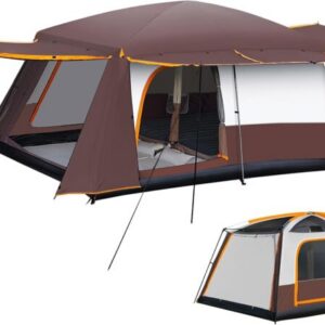 4-6 Person Multi-Room Family Cabin Tent with Mesh Windows